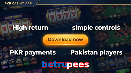 Main screen of Betrupees gamedownload page for PK players